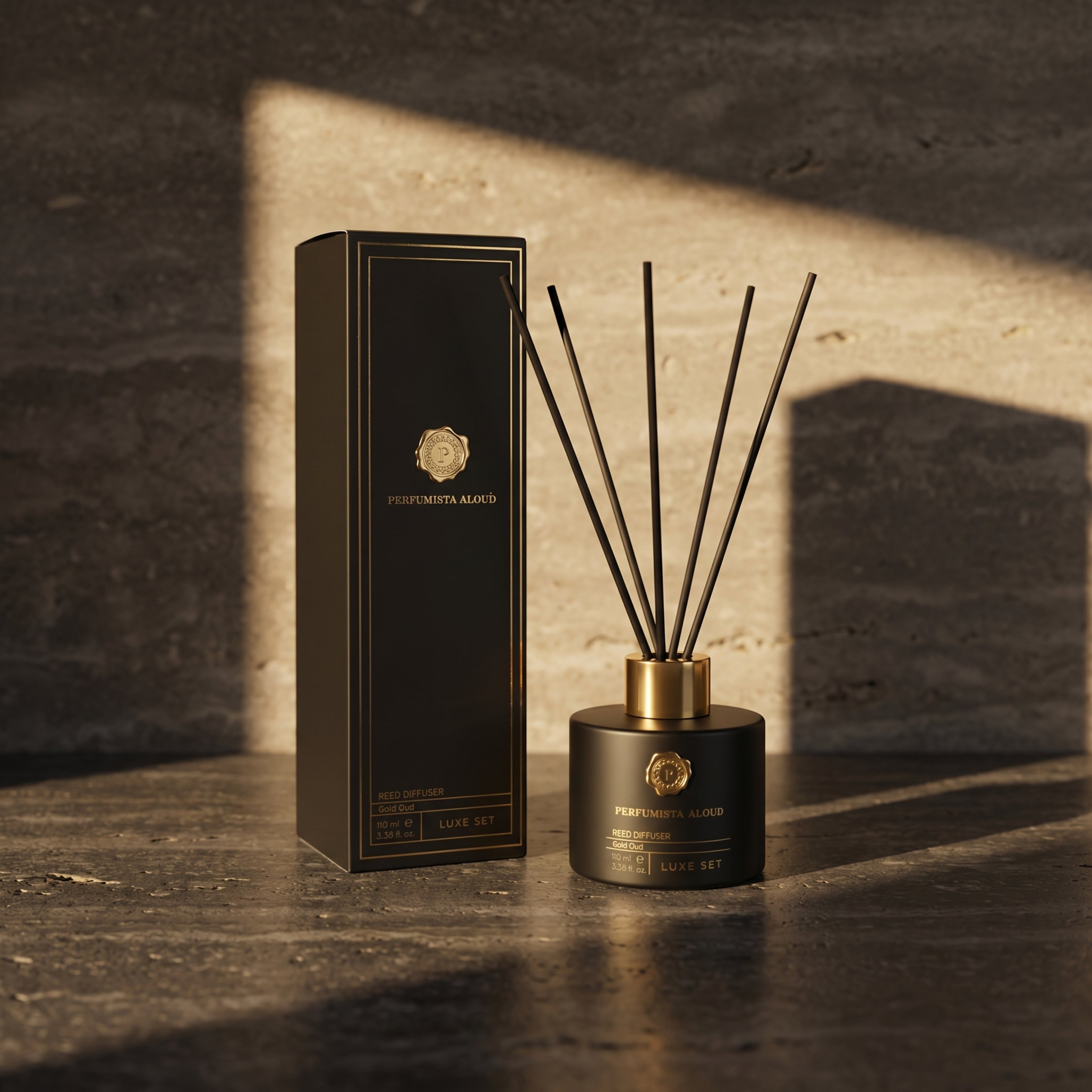 Luxury Reed Diffuser Gold Oud  110ml By Perfumista Al Oud
